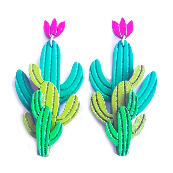 Aretes Cactus Triple