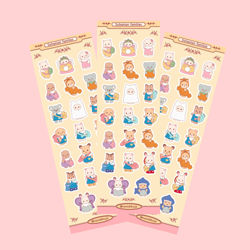 Planilla de stickers SF Larga