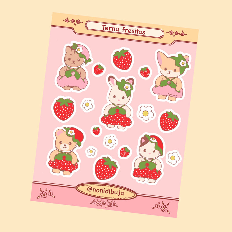 Planilla stickers Ternu Fresitas