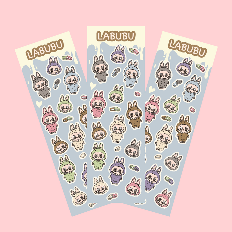 Planilla stickers Labubu