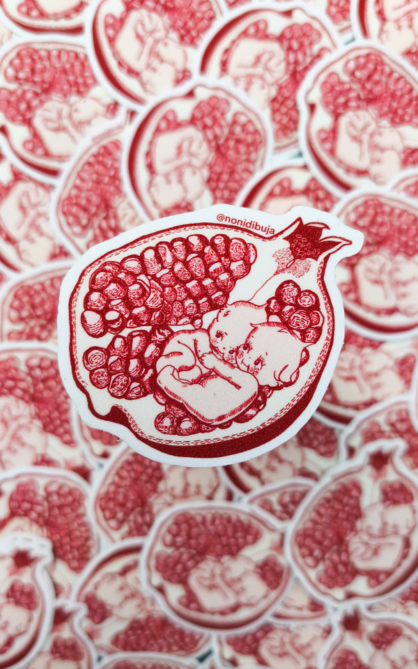 Sticker Kewpie abrazo granada