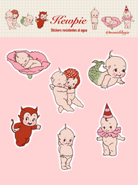 Set de 6 stickers Kewpie