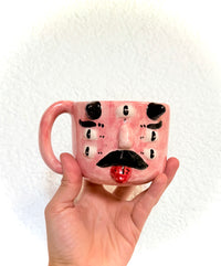 Taza Diablo Rosa 5 ojos
