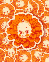 Sticker kewpie Cempasúchil