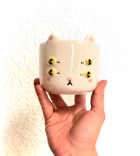 Taza Gato Blanco 4 Ojos
