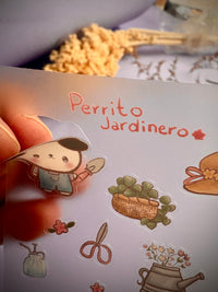 perrito jardinero planilla traslucida