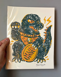 Print Godzilla neko Carta
