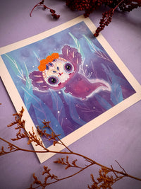 Print ajolotito día de muertos