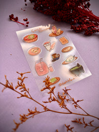 Comida mexicana sticker traslucido