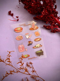 Comida mexicana sticker traslucido