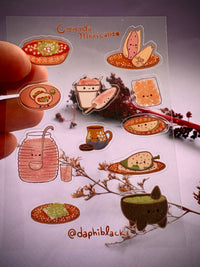 Comida mexicana sticker traslucido