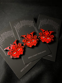 Art pin Gato samurai