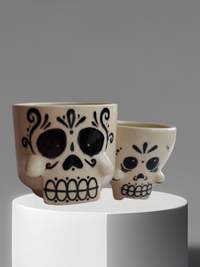 Juego macetas calavera
