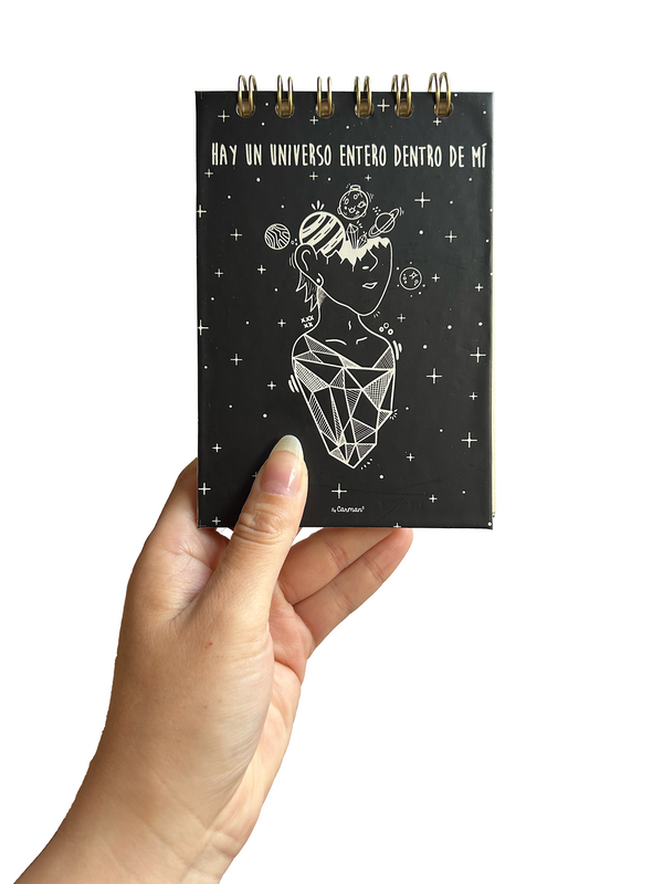 Libreta pasta dura hay un universo negro