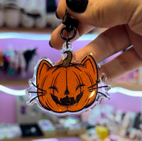 Llavero de Acrílico "Gato Calabaza"