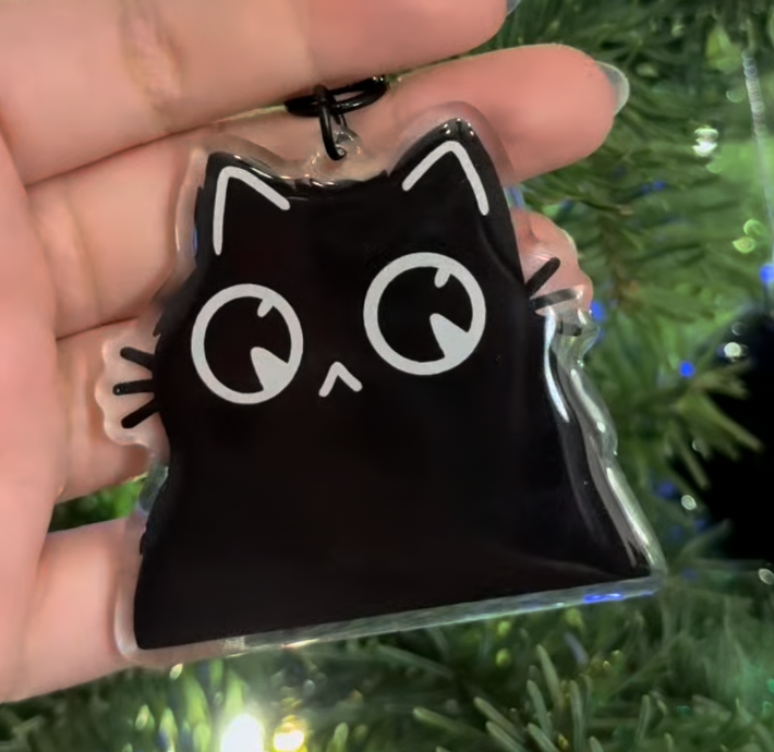 Llavero de Acrílico "Gato ojón"