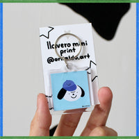 Llavero mini print "Perrito con gorra"