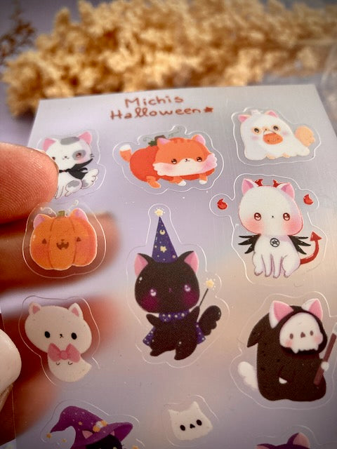 Michis halloween stickers traslucidas