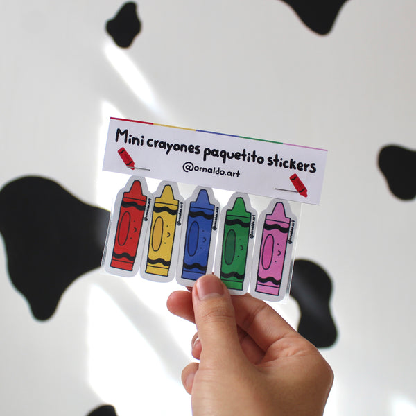Paquete de stickers Mini Crayones