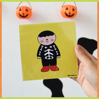 Mini Print "Niño calavera"