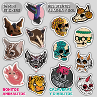 Sticker calaveras y diablitos