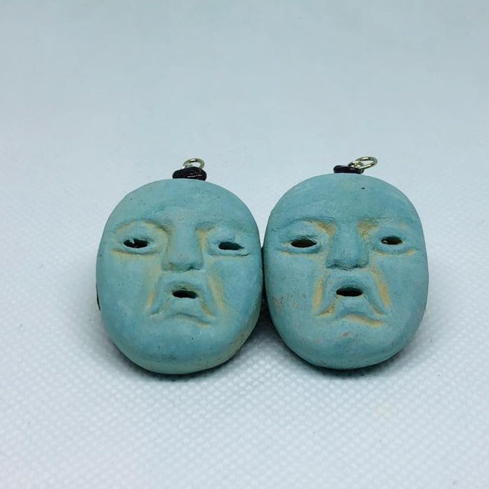 Aretes "Cabeza Olmeca"