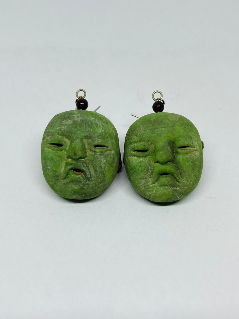Aretes "Cabeza Olmeca"