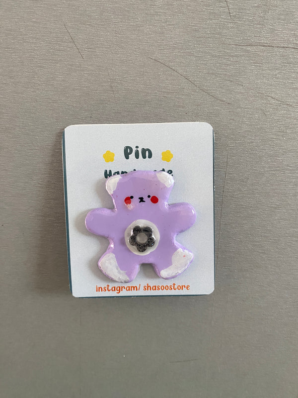 Pin Oso Lila