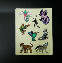 Plantilla de stickers "Animales mexicanos"
