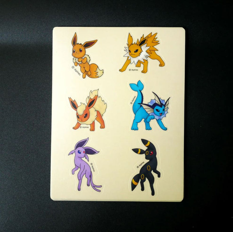 Plantilla de stickers "Eve-evoluciones"