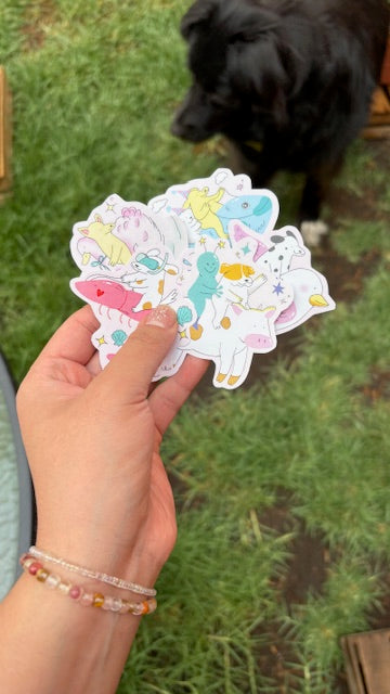 Paquete de stickers "perritos intrépidos"