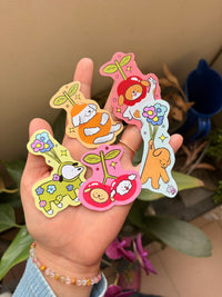 Paquete de stickers "Perrito y frutas"