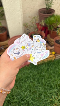 Paquete de stickers "gatos estrella"