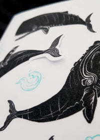 Planilla de sticker Ballenas