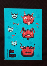 Planilla de sticker diablos