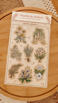 Planilla de stickers "Hierbas mágicas"