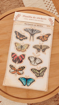 Planilla de stickers "Mariposas"