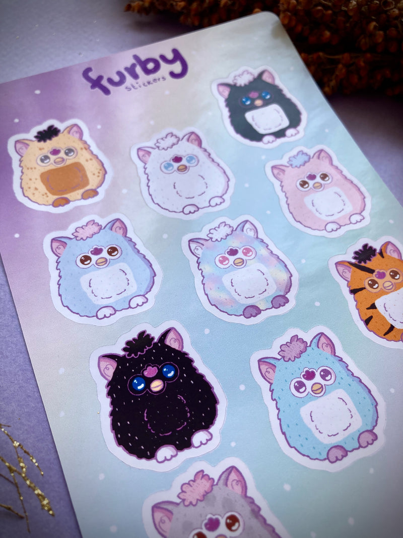 Plantilla de Stickers Furby