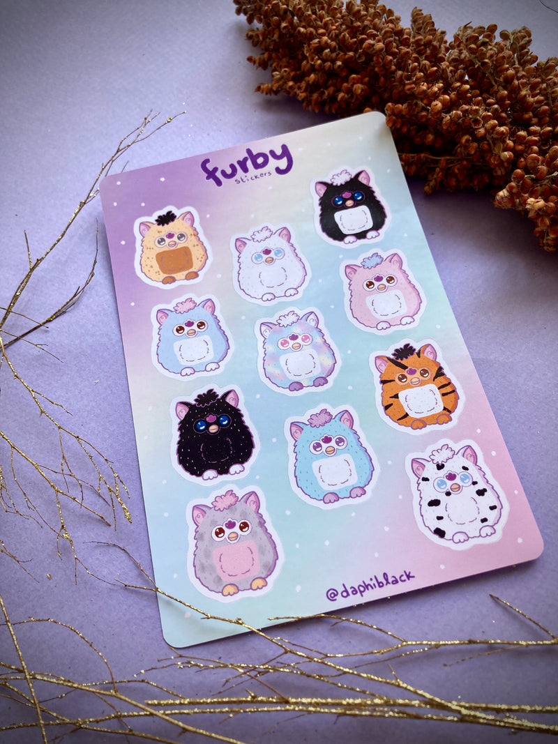 Plantilla de Stickers Furby