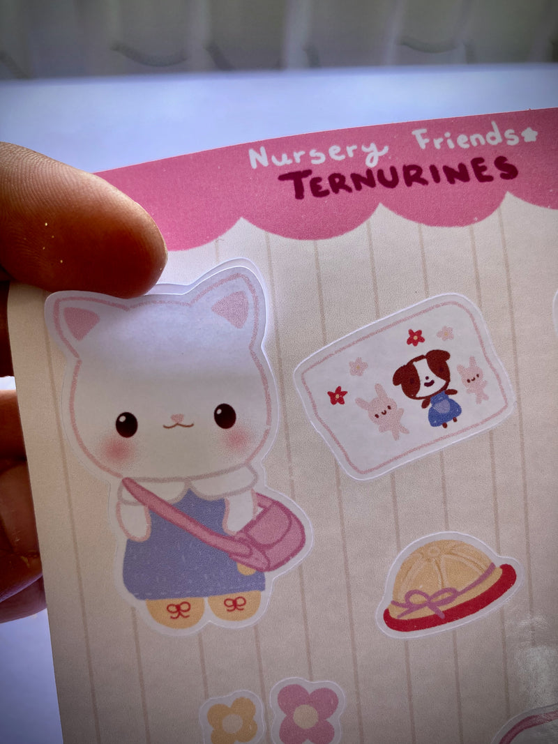 paquete de stickers ternurin nursery friends