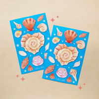 Plantilla de Stickers "Conchitas de mar"