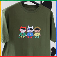 Playera niños tomados de la mano
