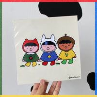 Print "niños tomados de la mano"