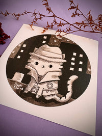 Print gatito detective