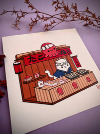 Print gatito takoyaki