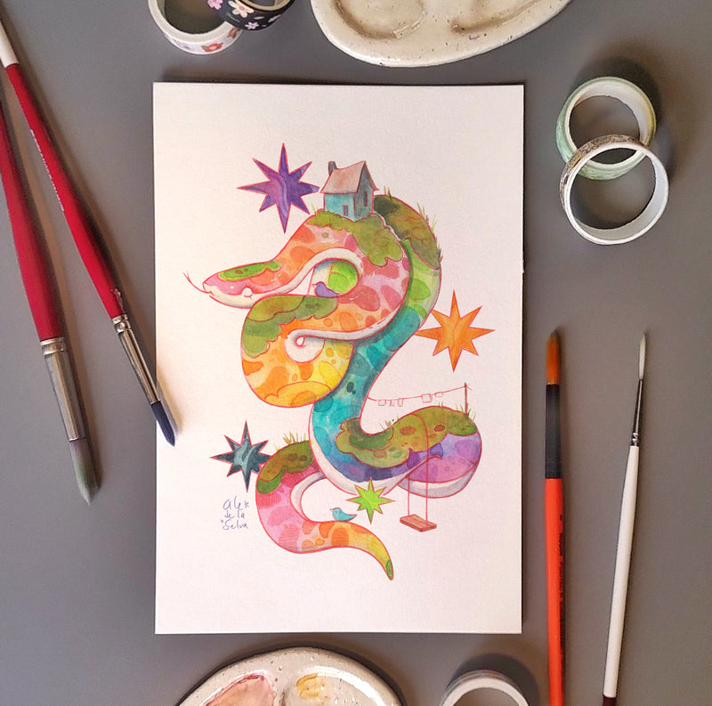 Print 1/2 carta "Serpiente"