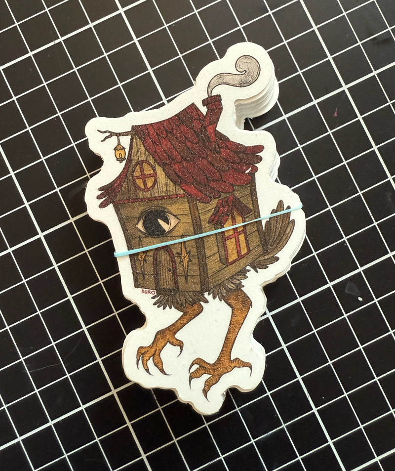 Sticker de vinil "Baba Yaga"