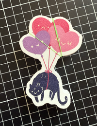 Sticker de vinil "Gato Globo"