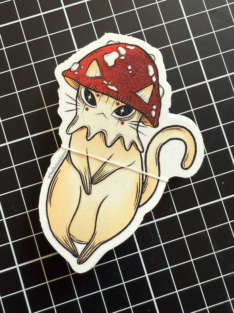 Sticker de vinil "Gato Hongo"