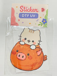 Sticker gato puerco